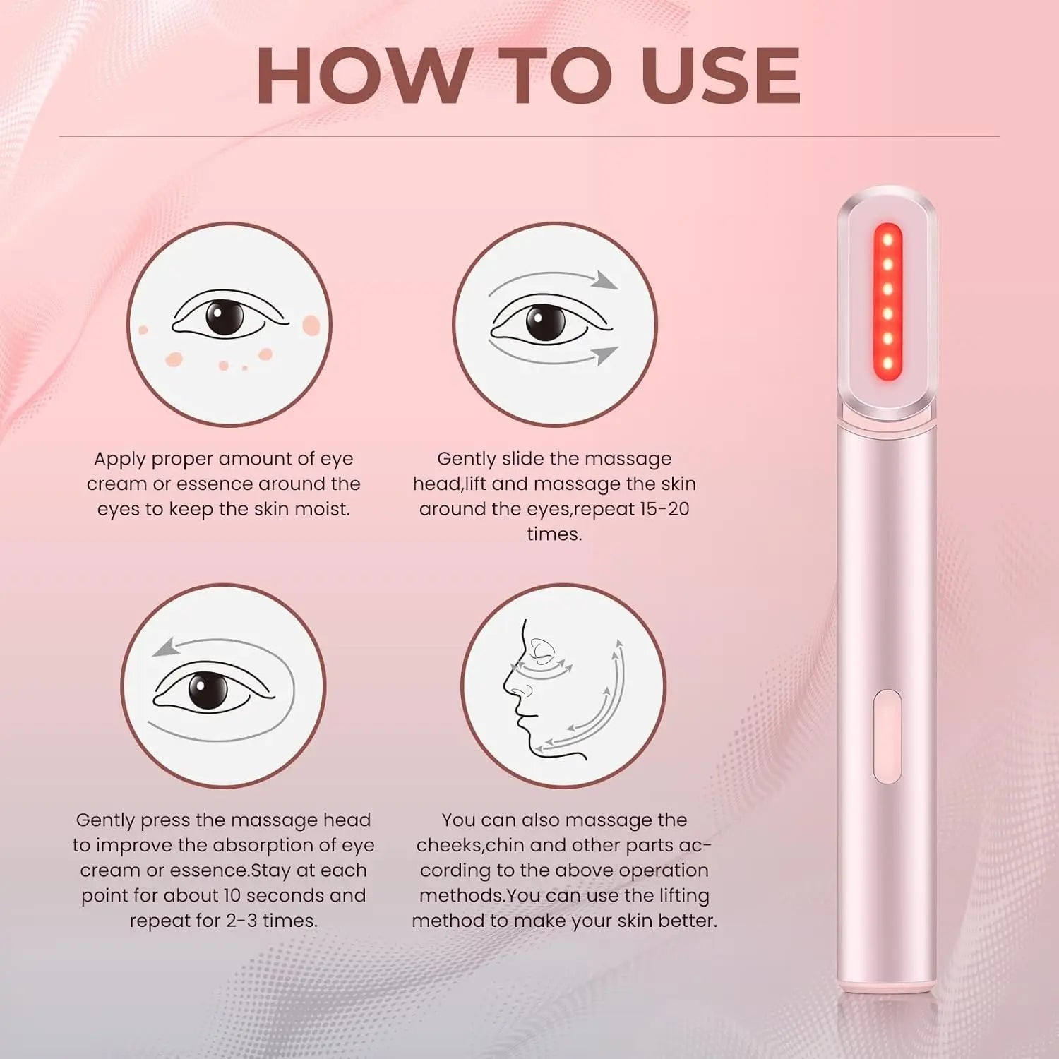Red Light Therapy Facial Wand